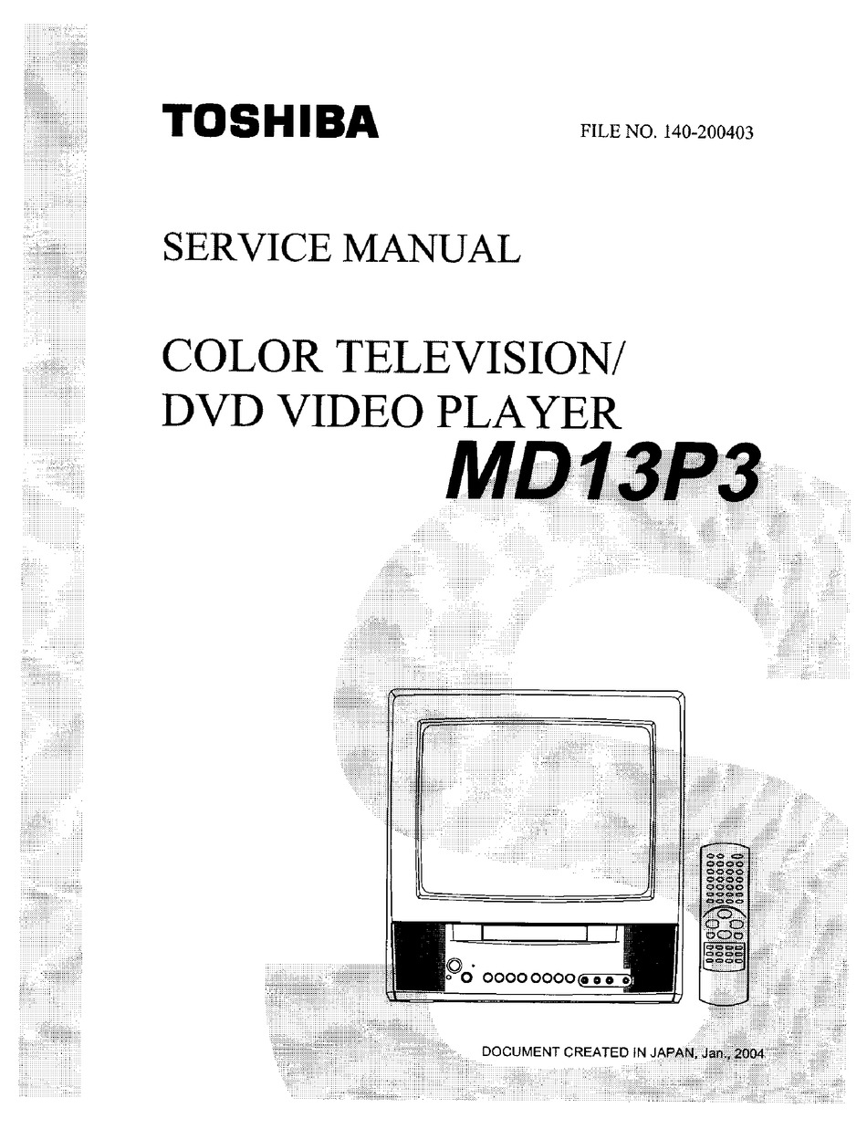 Toshiba Md13p3 Service Manual Pdf Download Manualslib