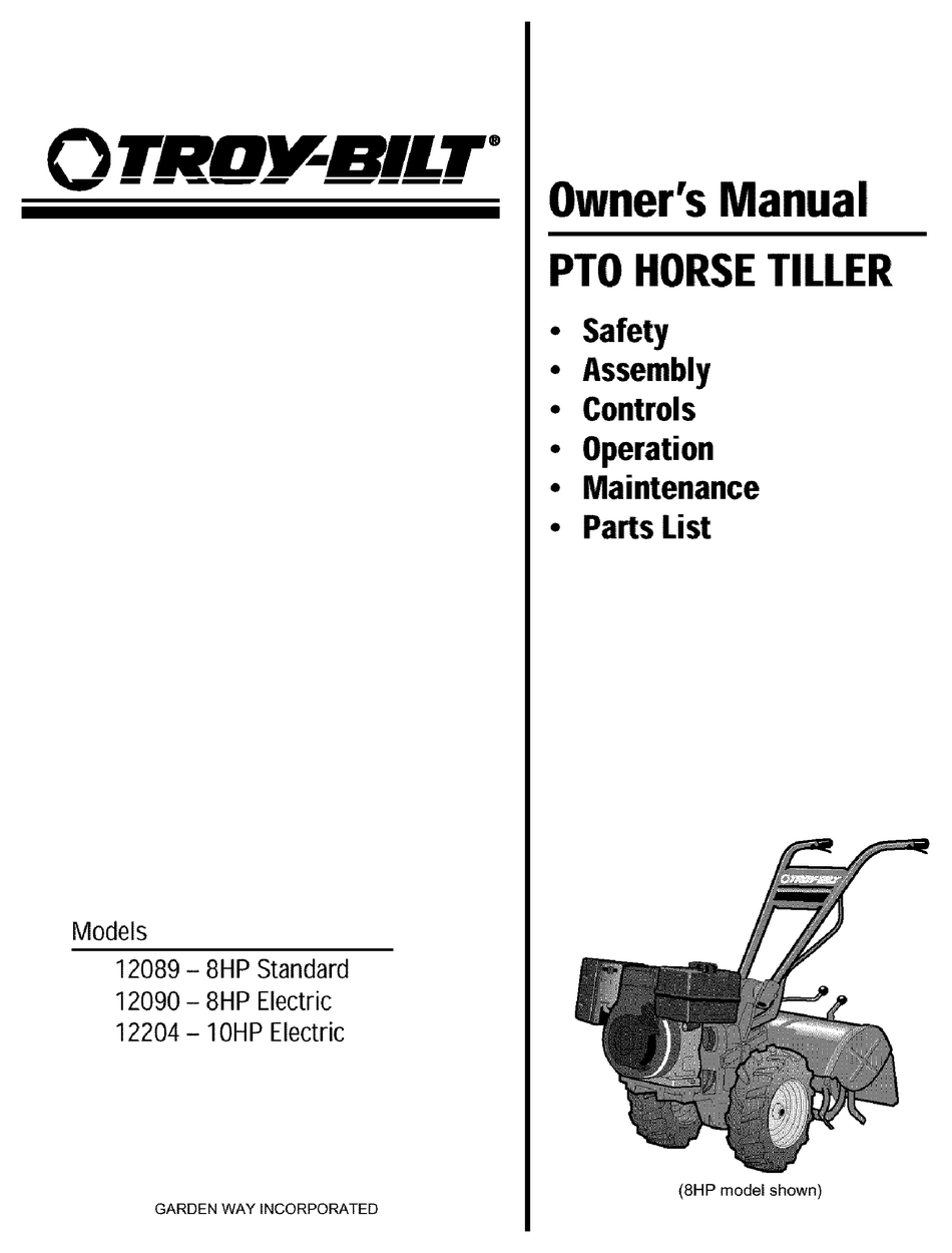 Troy Bilt 12090 Owner S Manual Pdf