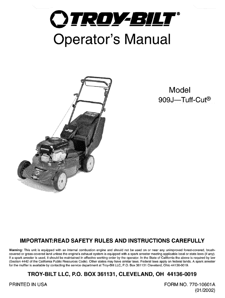 Troy bilt tru cut 100 online parts