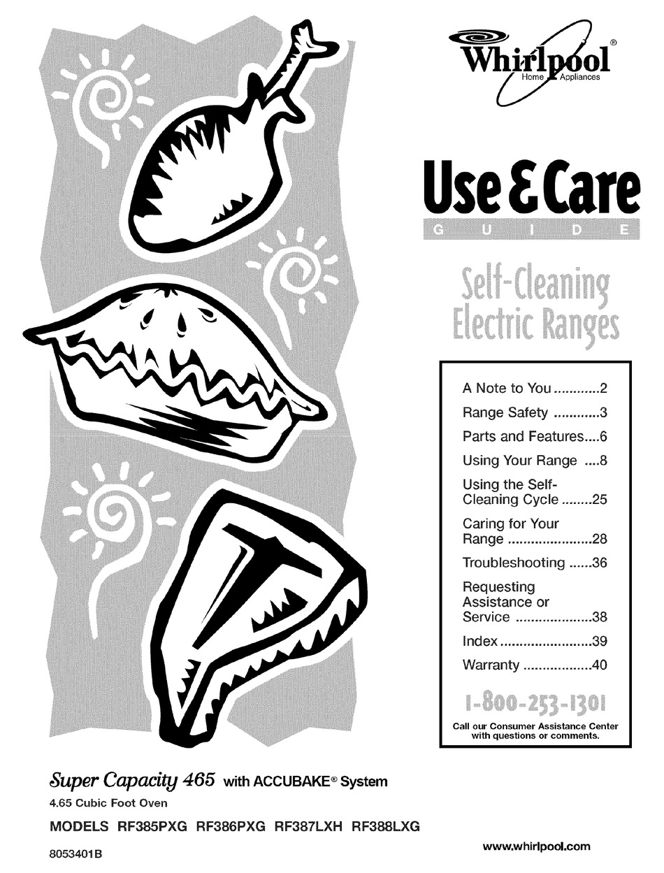 WHIRLPOOL RF386PXGZ1 USE & CARE MANUAL Pdf Download ManualsLib