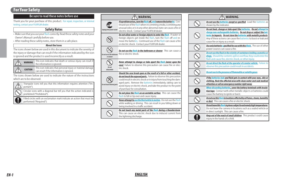 FUJIFILM EF42 OWNER'S MANUAL Pdf Download ManualsLib