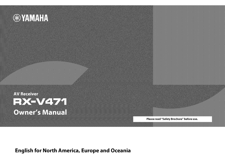 YAMAHA RX-V471 OWNER'S MANUAL Pdf Download | ManualsLib