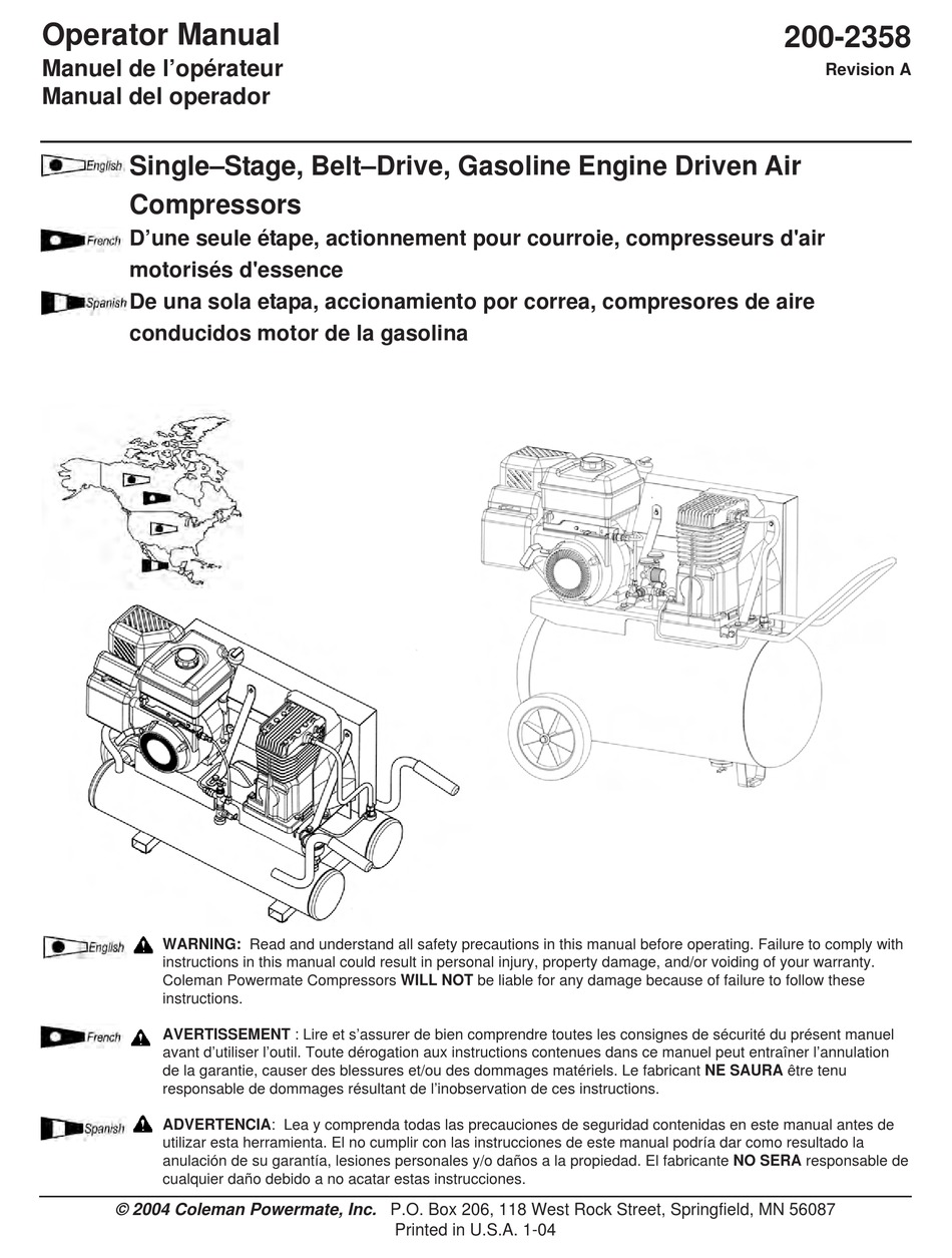 POWERMATE 200-2358 OPERATOR'S MANUAL Pdf Download | ManualsLib