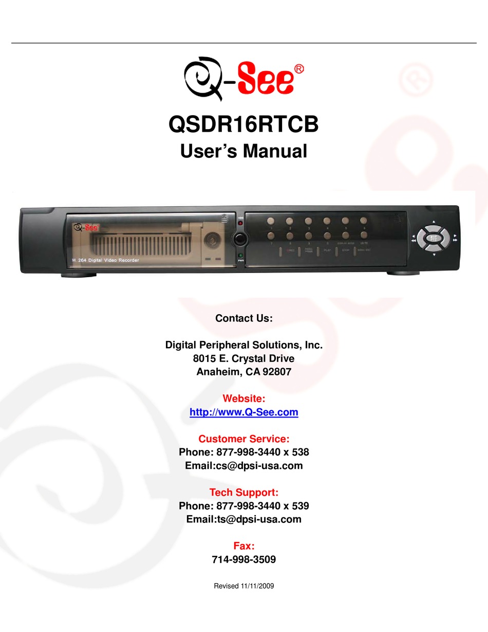 Q-SEE QC-SERIES USER MANUAL Pdf Download | ManualsLib