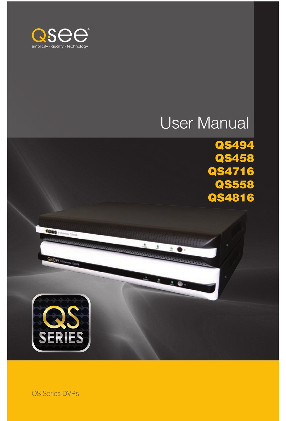 Q-SEE QS494 USER MANUAL Pdf Download | ManualsLib