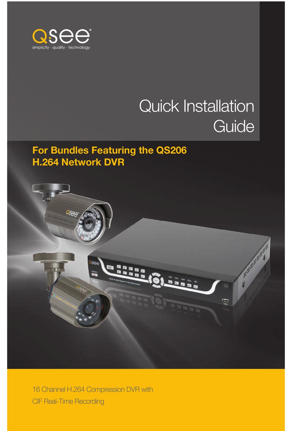 QSEE QS206 QUICK INSTALLATION MANUAL Pdf Download ManualsLib