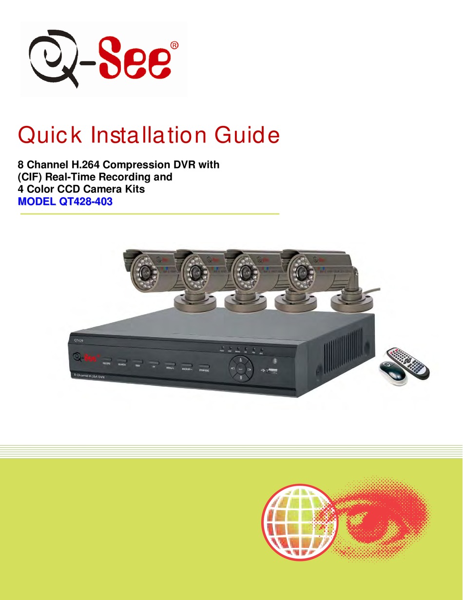 Q-SEE QQTT442288--440033 QUICK INSTALLATION MANUAL Pdf Download