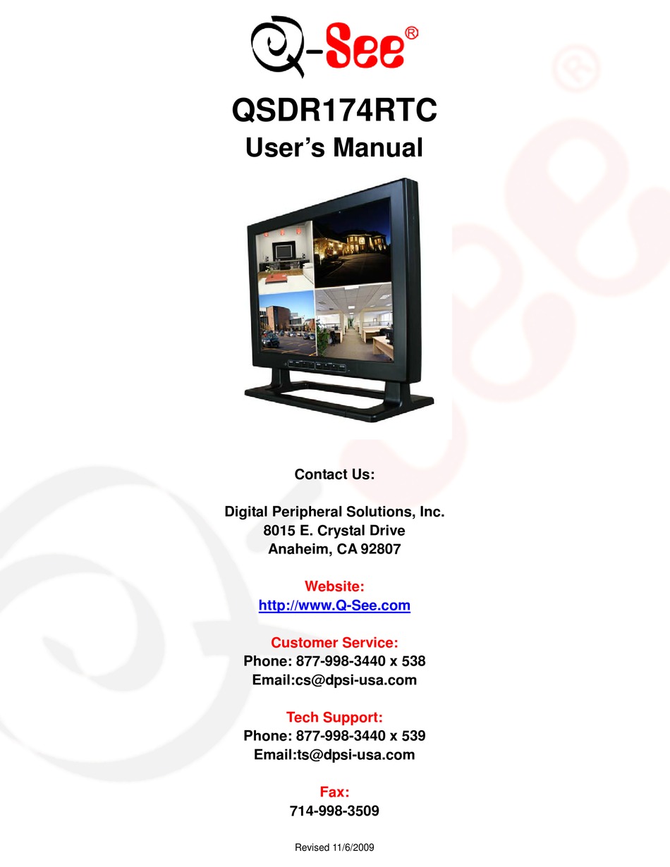 QSEE QT17DVR4C USER MANUAL Pdf Download ManualsLib
