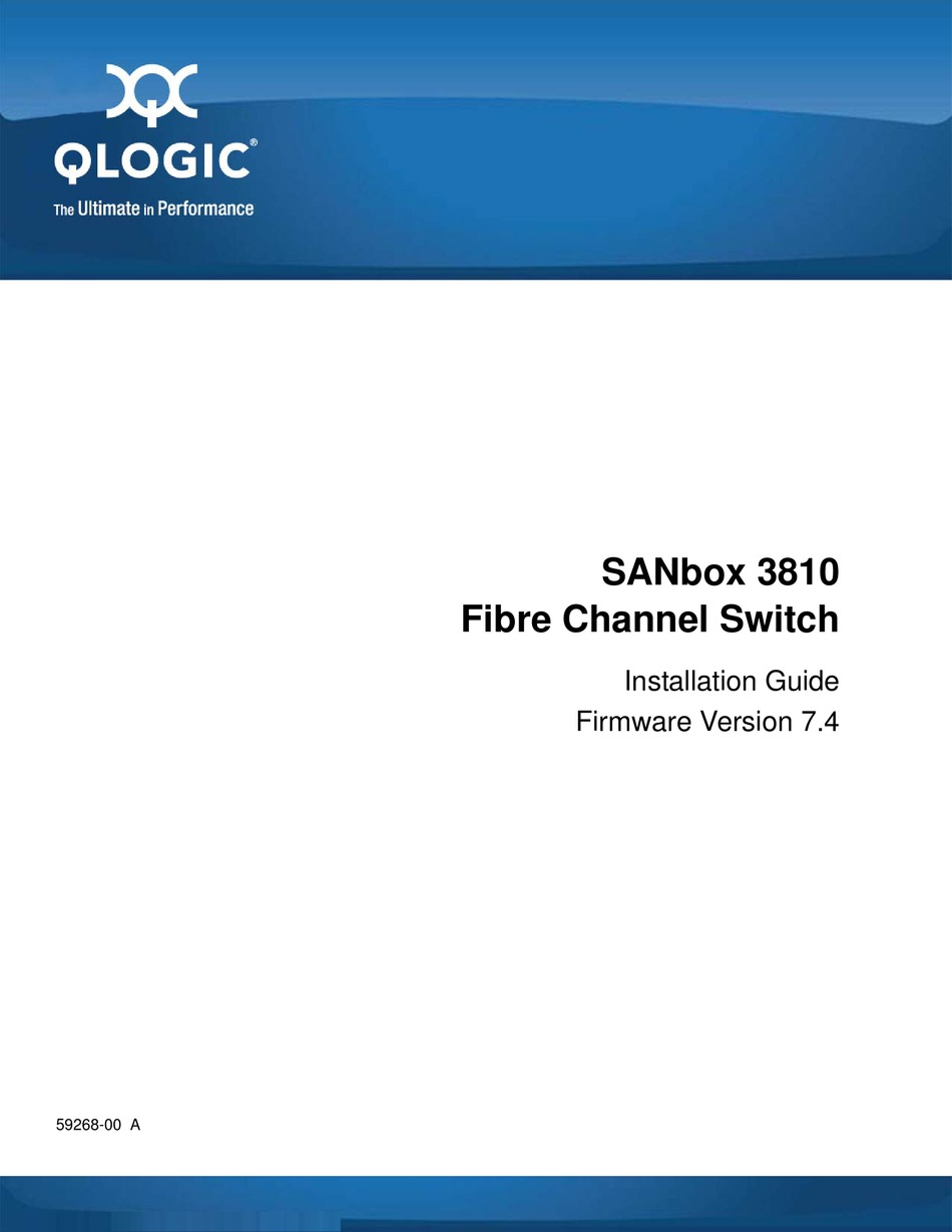 QLOGIC SANBOX 3810 INSTALLATION MANUAL Pdf Download ManualsLib