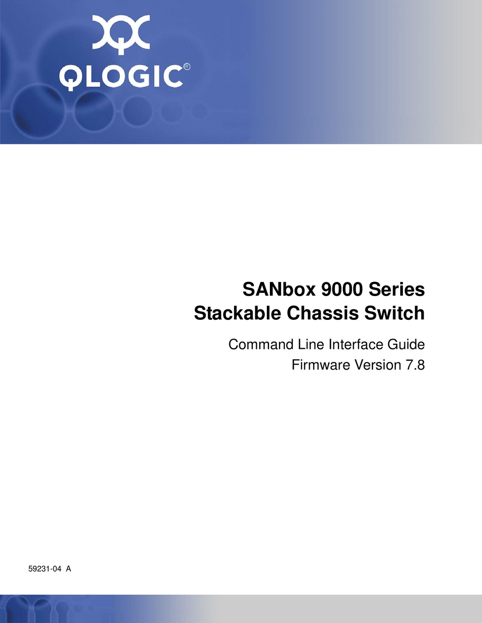 QLOGIC SANBOX 9000 SERIES INTERFACE MANUAL Pdf Download ManualsLib