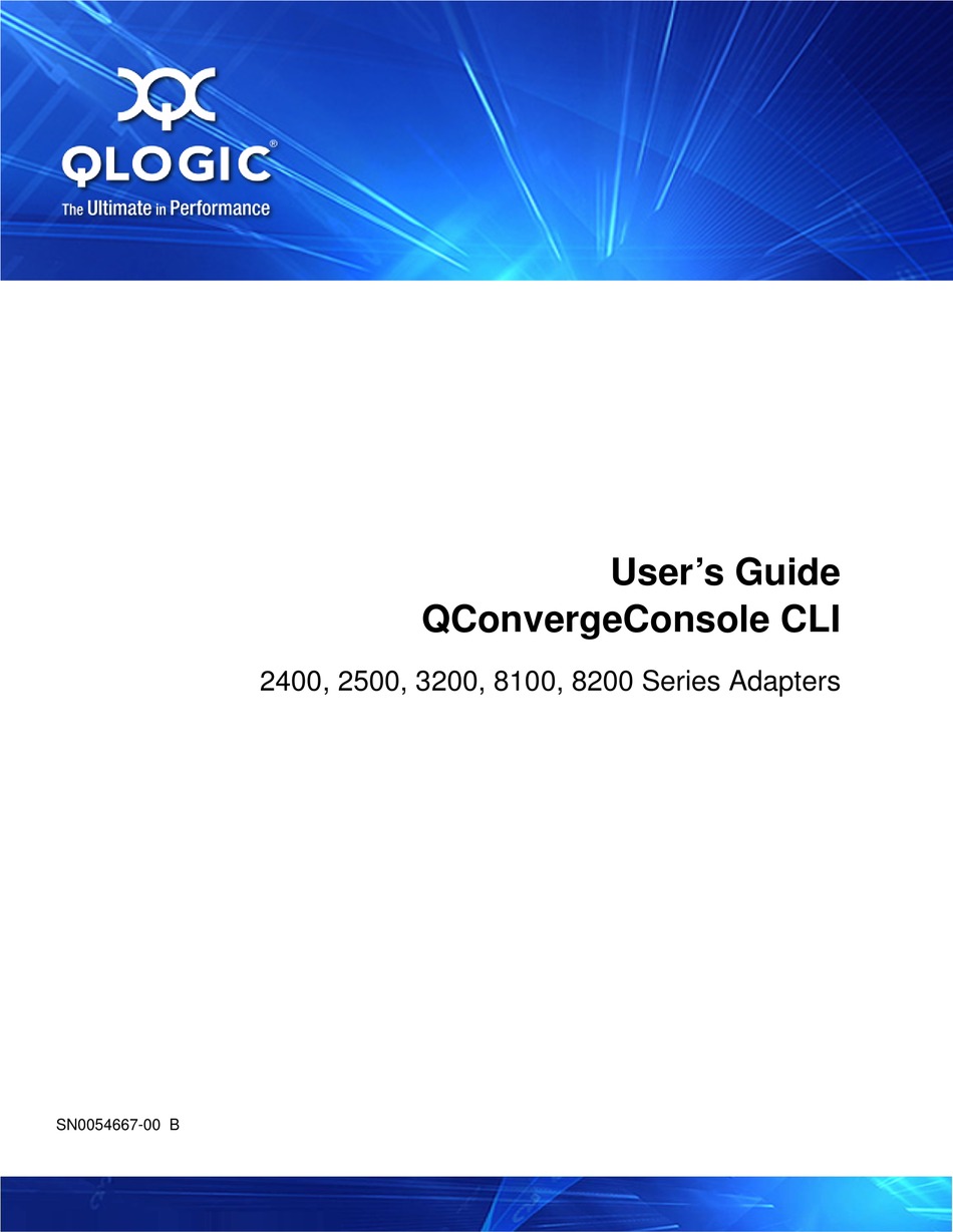 QLOGIC 2400 SERIES USER MANUAL Pdf Download ManualsLib
