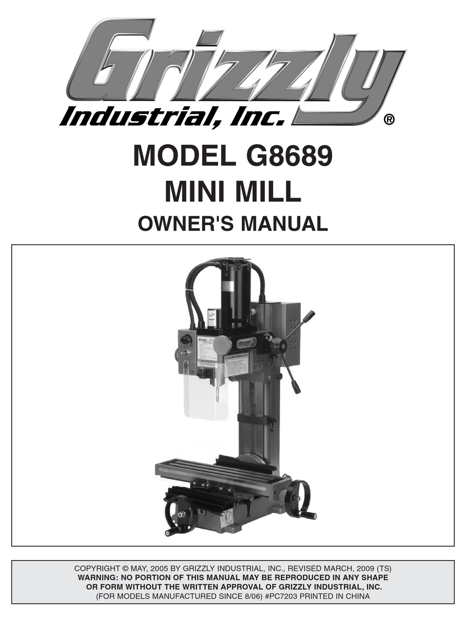 GRIZZLY G8689 OWNER'S MANUAL Pdf Download | ManualsLib