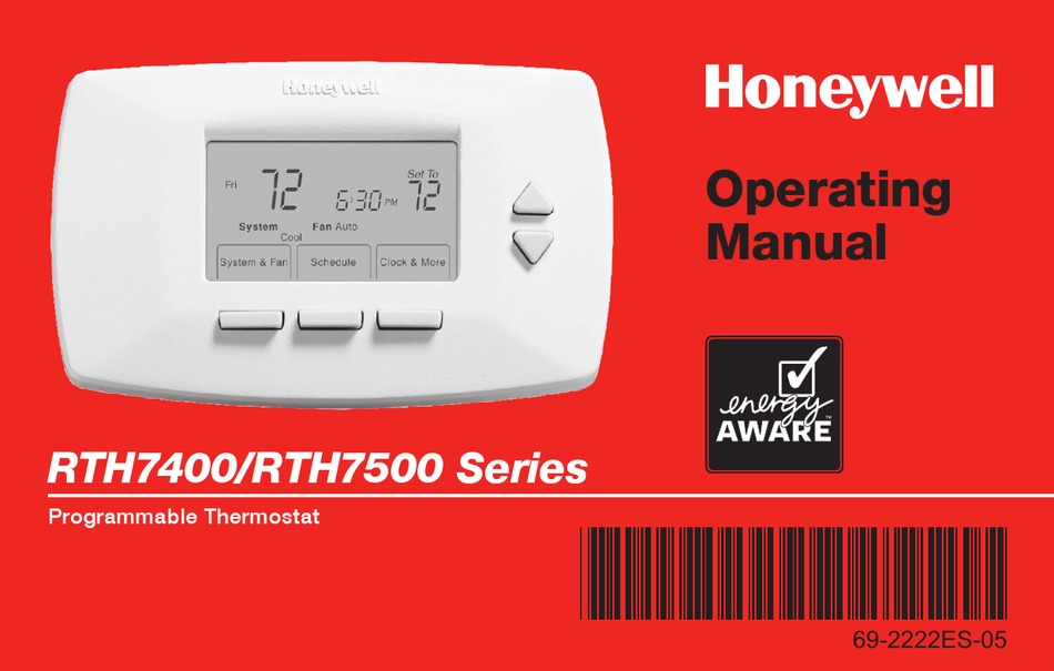 HONEYWELL RTH7400 SERIES OPERATING MANUAL Pdf Download ManualsLib