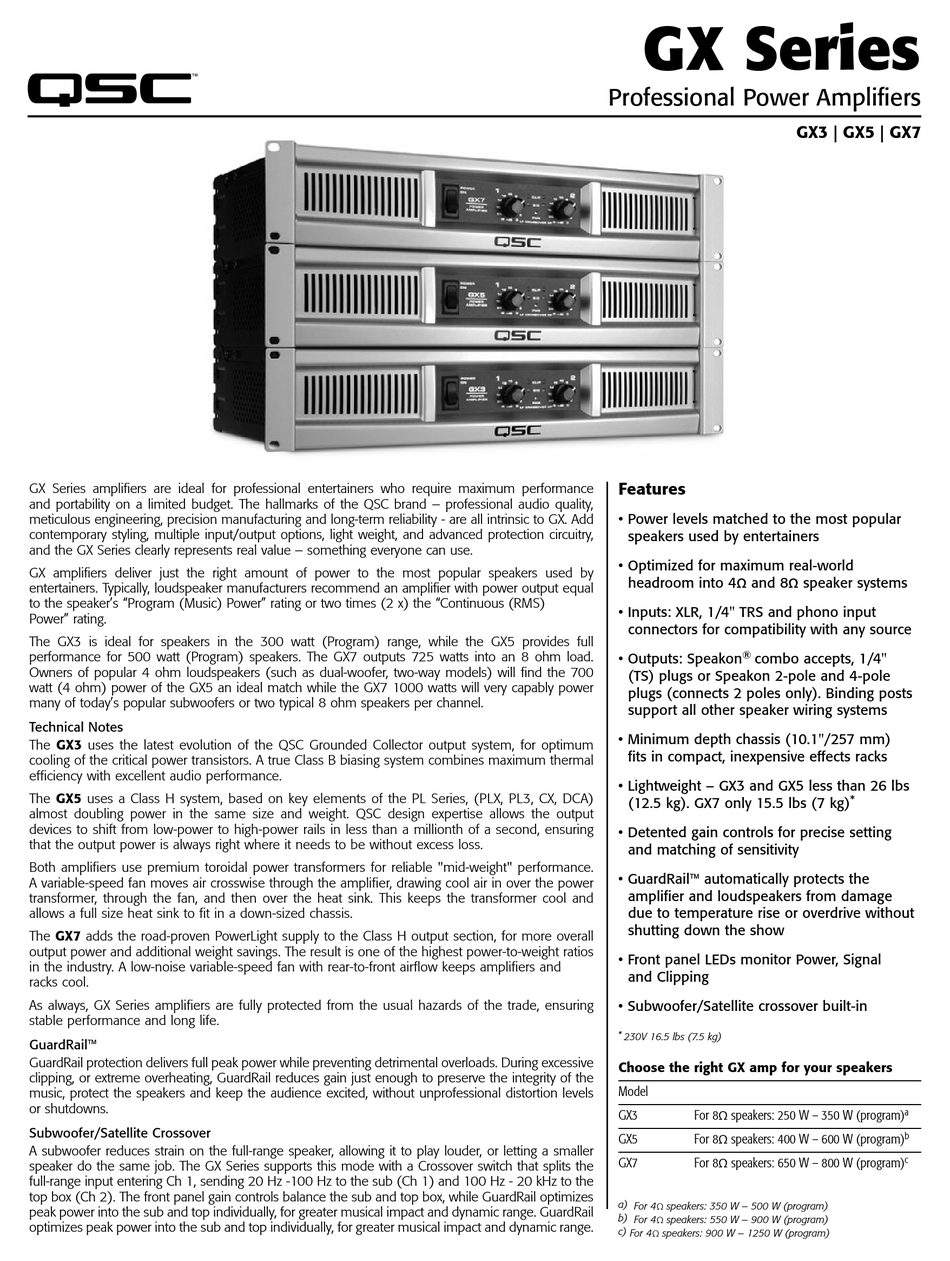 qsc kx181 service manual