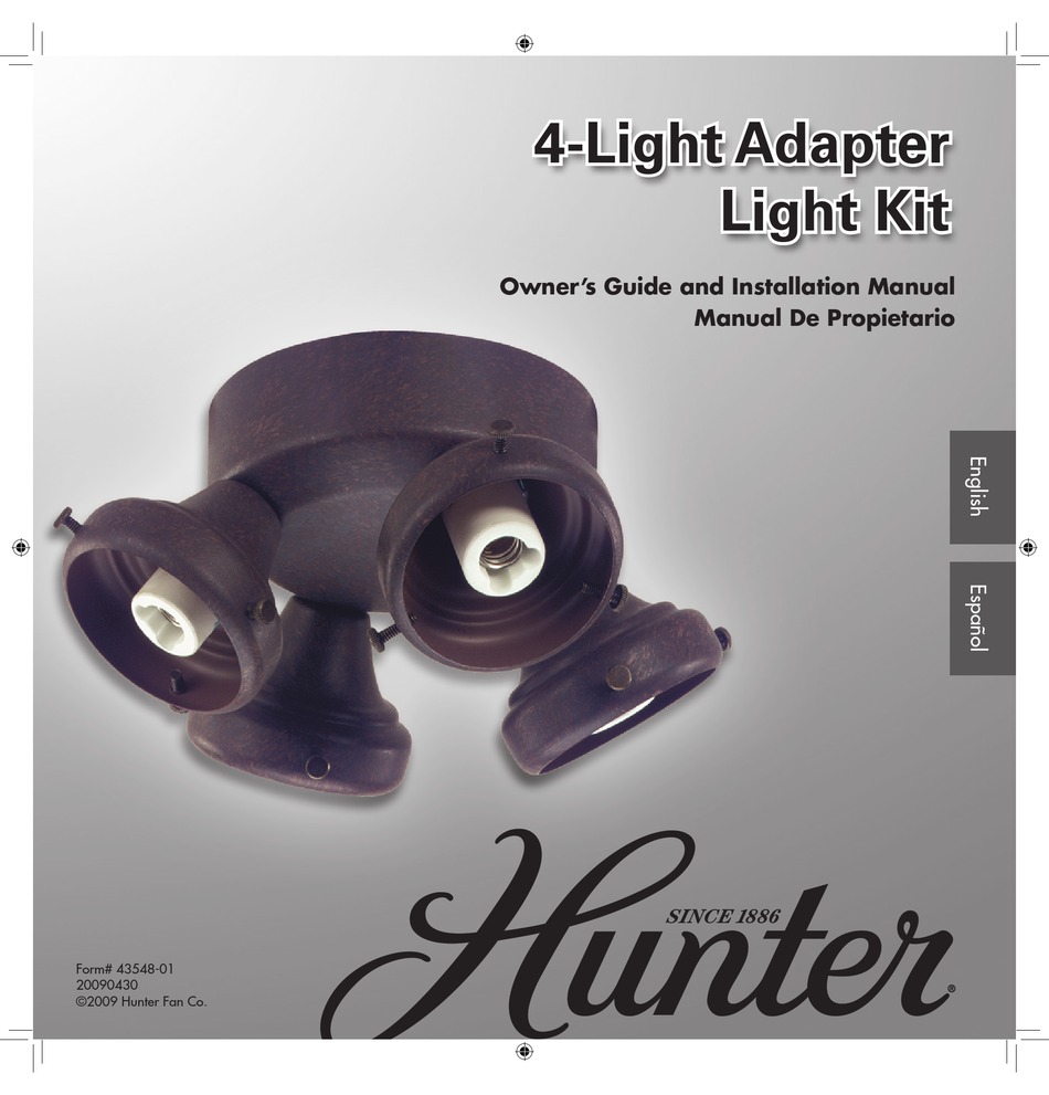 HUNTER LIGHT KIT OWNER'S MANUAL AND INSTALLATION MANUAL Pdf Download