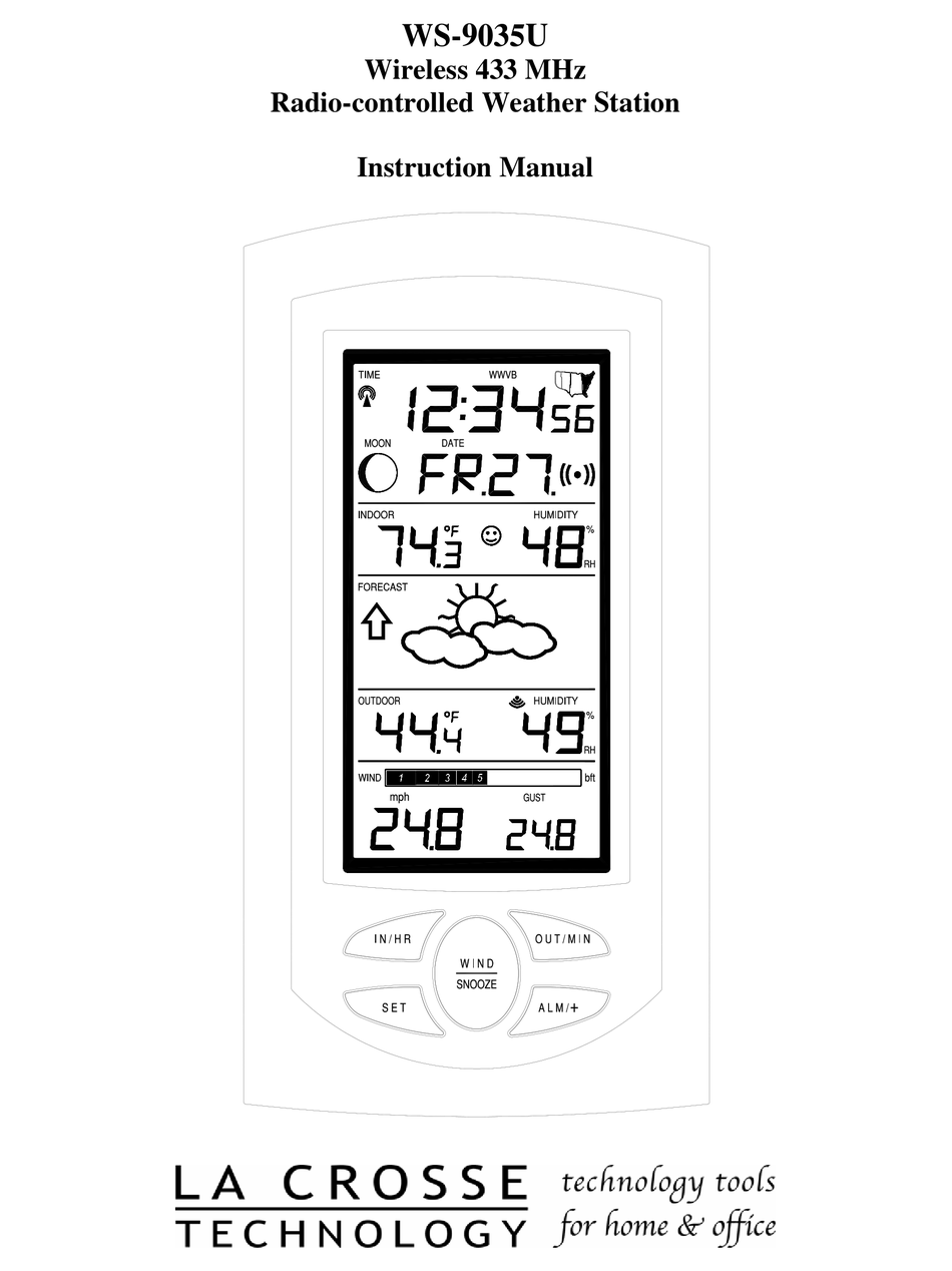 LA CROSSE TECHNOLOGY WS9035U INSTRUCTION MANUAL Pdf Download ManualsLib