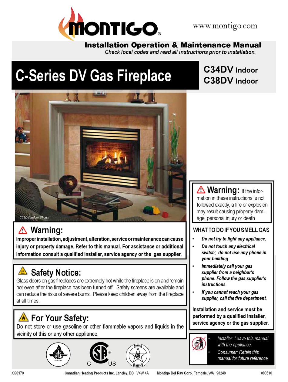 MONTIGO C34DV INSTALLATION & MAINTENANCE MANUAL Pdf Download ManualsLib