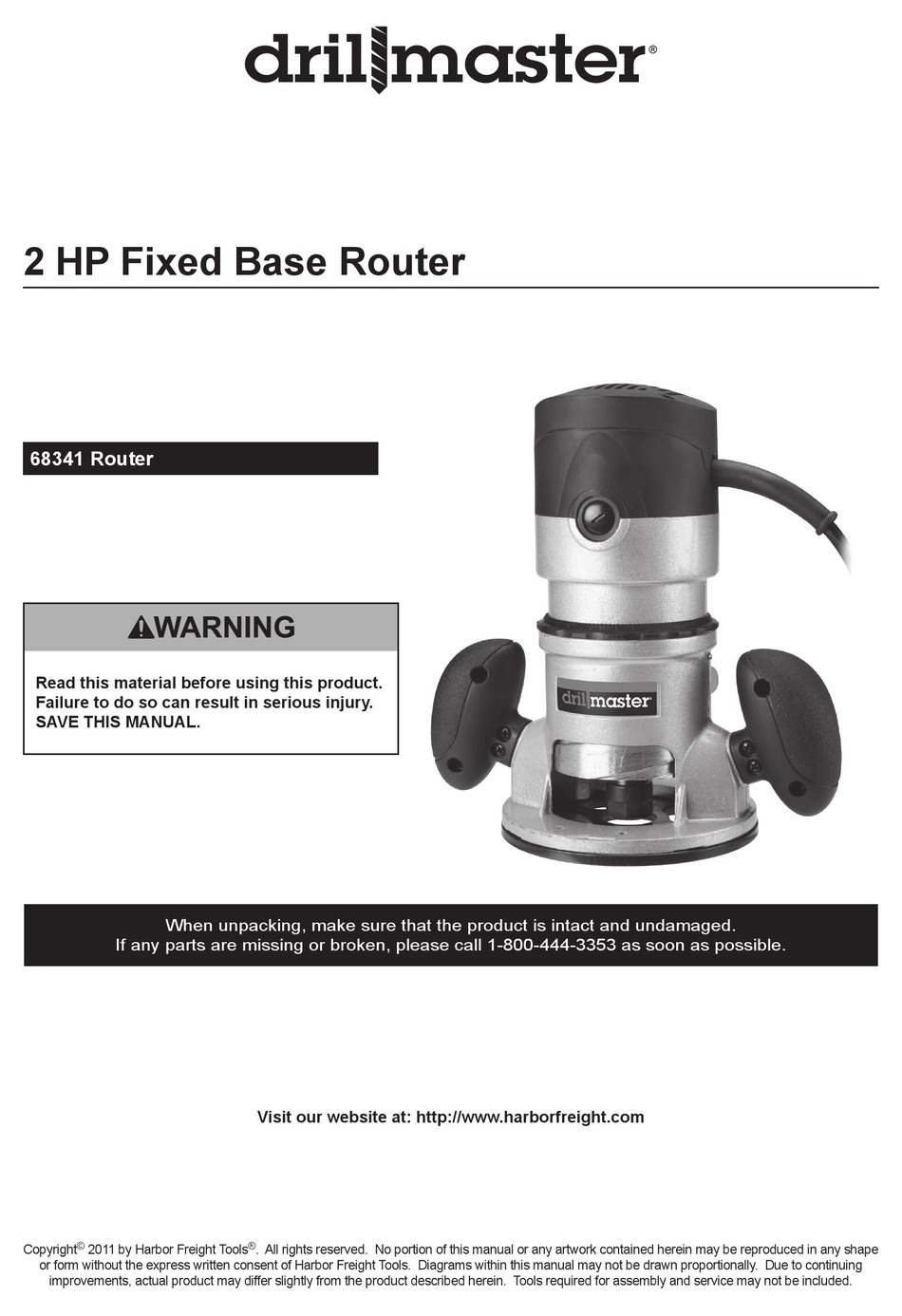 DRILL MASTER 68341 MANUAL Pdf Download ManualsLib