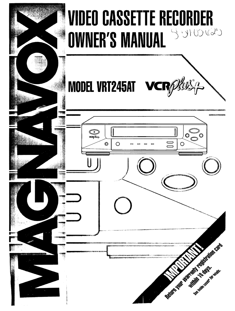 MAGNAVOX VRT245A OWNER'S MANUAL Pdf Download ManualsLib