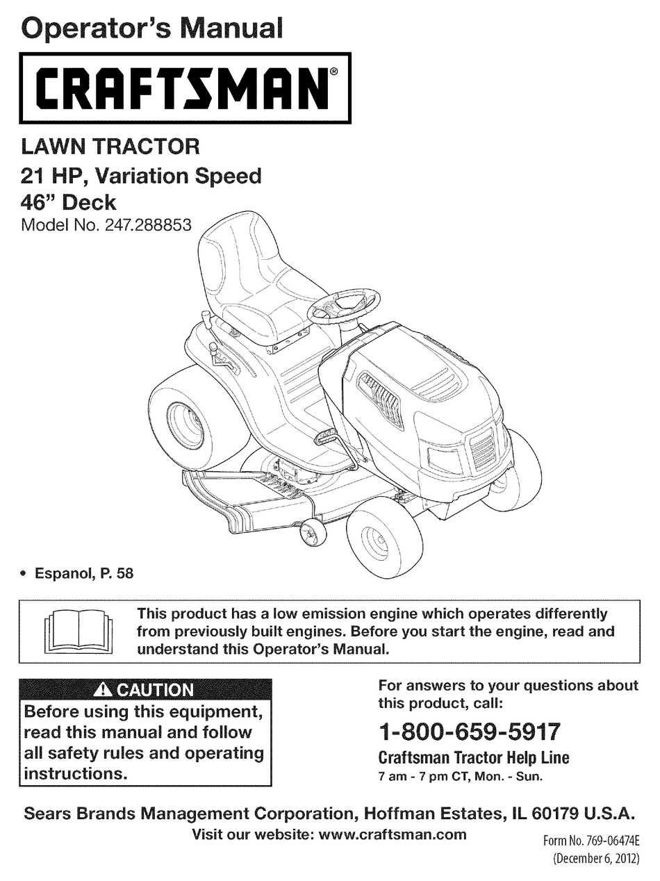 Craftsman 21 hp 2024 46 lawn tractor parts