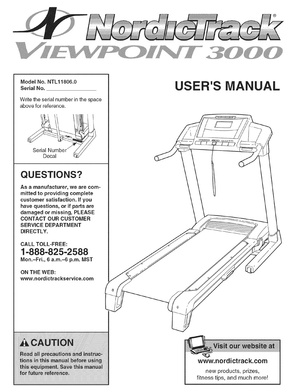 Nordictrack solaris treadmill online manual