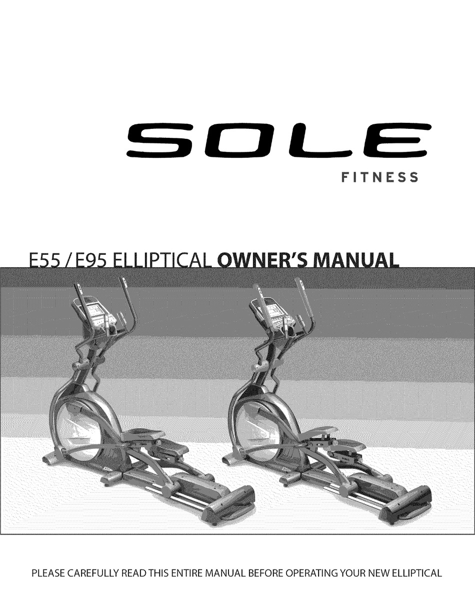 SOLE E55 OWNER'S MANUAL Pdf Download | ManualsLib
