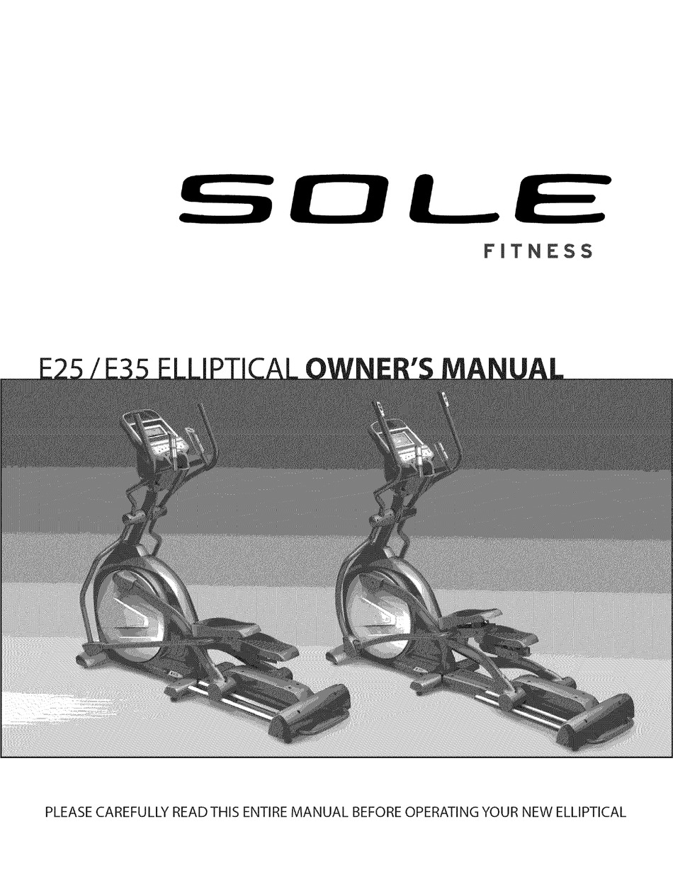 SOLE E35 OWNER'S MANUAL Pdf Download | ManualsLib