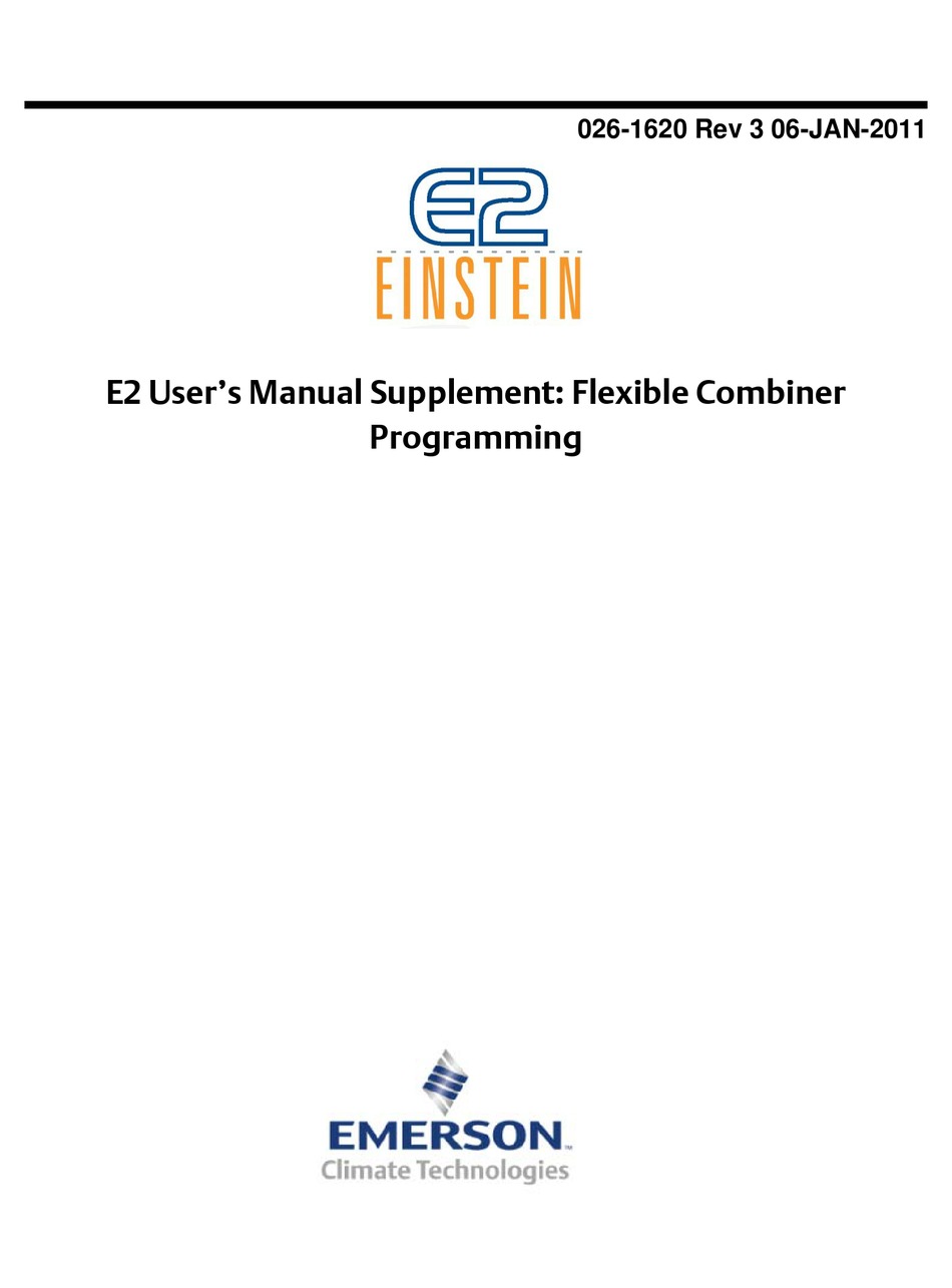 EMERSON E2 EINSTEIN USER MANUAL Pdf Download ManualsLib