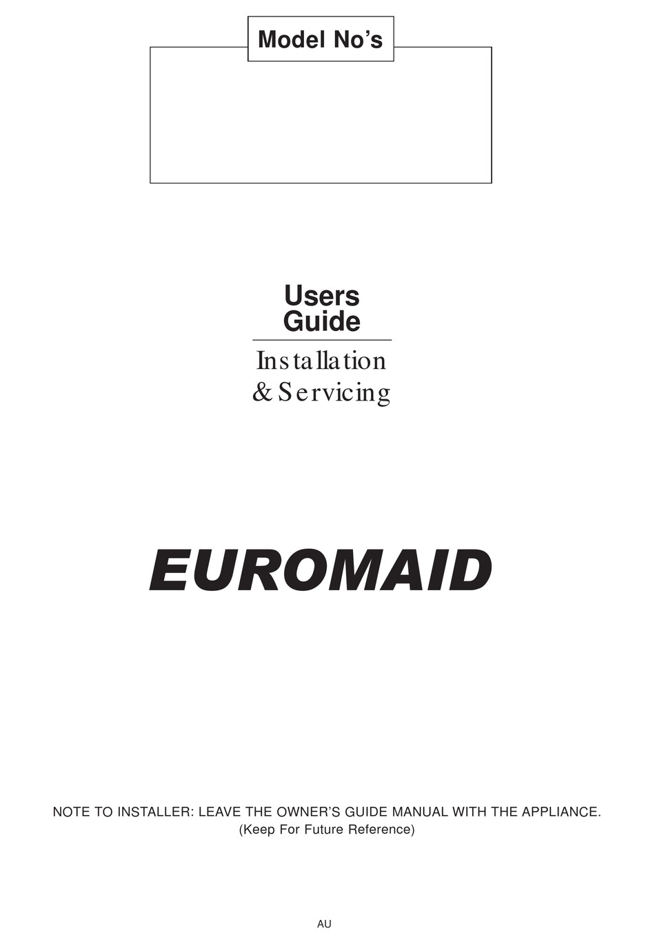 EUROMAID RANGE USER MANUAL Pdf Download ManualsLib
