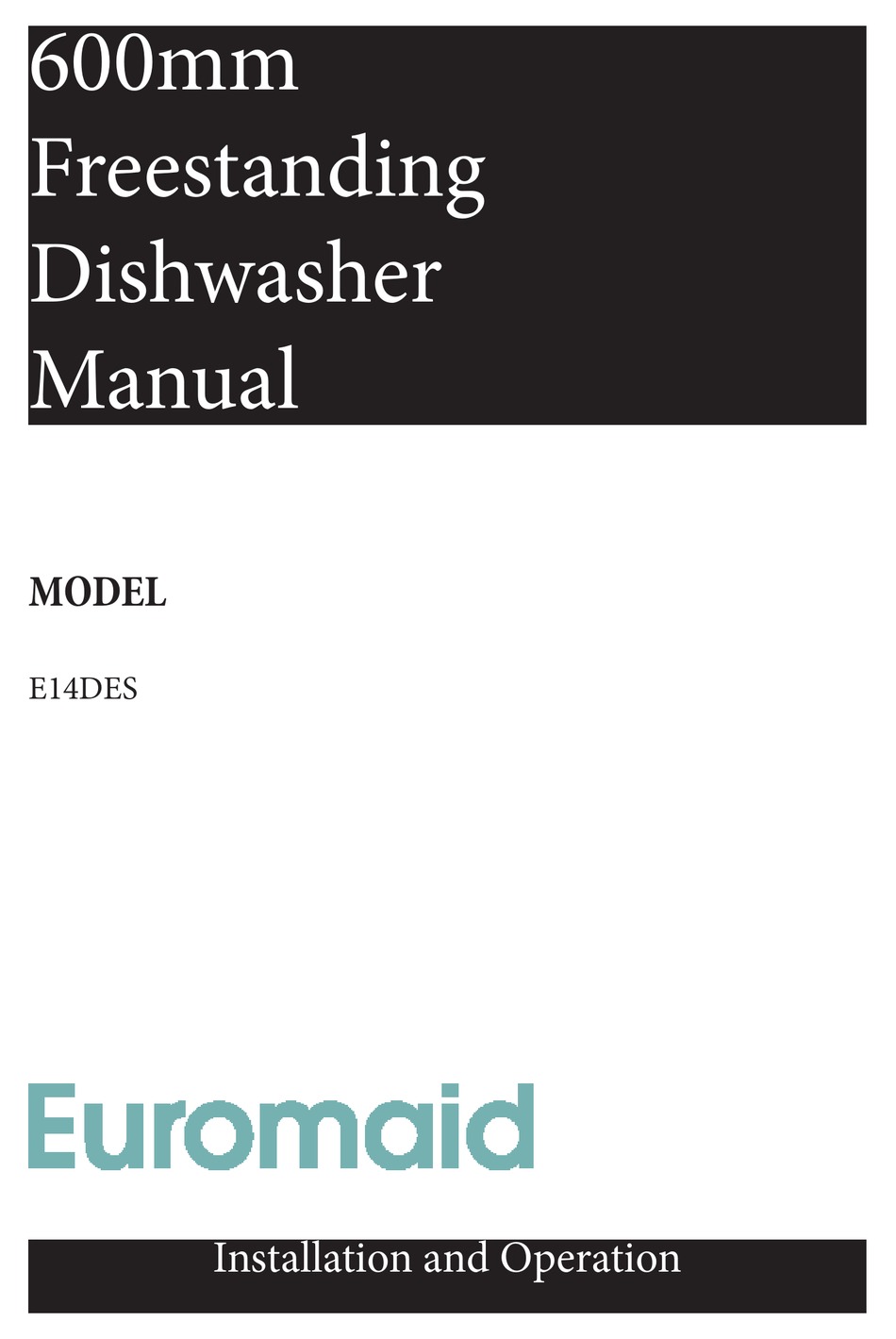 Euromaid Dishwasher E14dwx Manual informacionpublica.svet.gob.gt