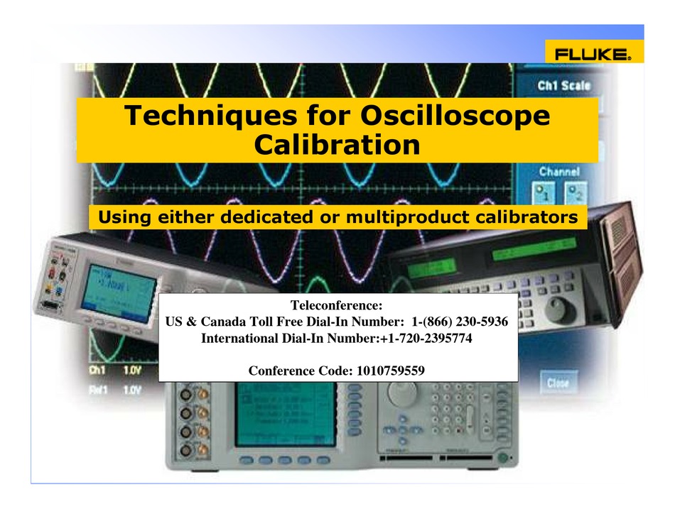 FLUKE OSCILLOSCOPE CALIBRATION MANUAL Pdf Download ManualsLib