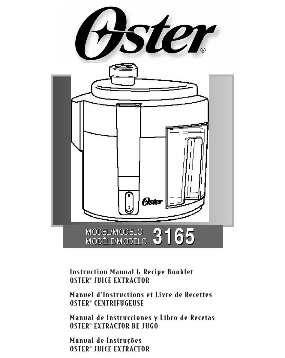 OSTER 3165 INSTRUCTION MANUAL AND RECIPE BOOKLET Pdf Download | ManualsLib