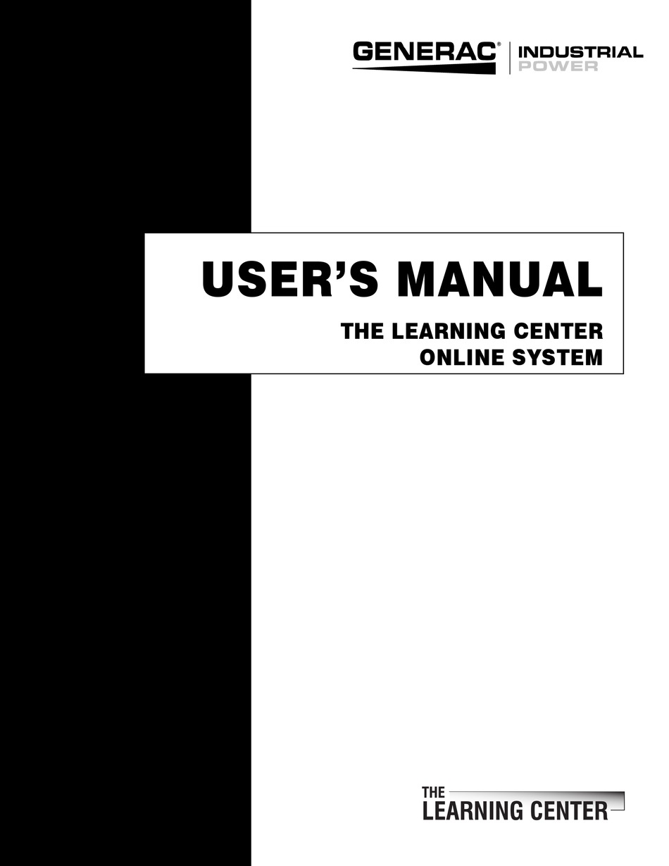 GENERAC POWER SYSTEMS LEARNING CENTER USER MANUAL Pdf Download ManualsLib