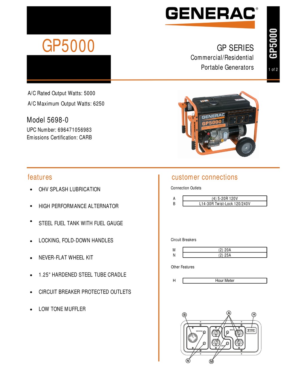 Generac Gp 3300 Manual