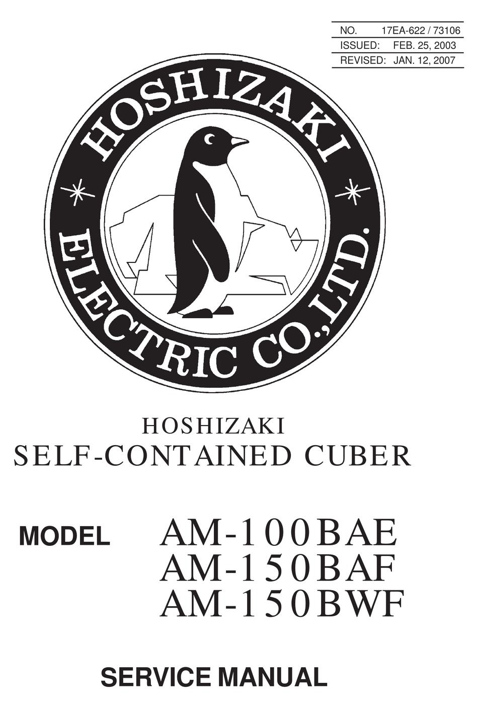 HOSHIZAKI AM100BAE SERVICE MANUAL Pdf Download ManualsLib