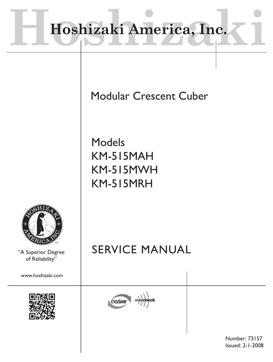 HOSHIZAKI KM-515MAH SERVICE MANUAL Pdf Download | ManualsLib