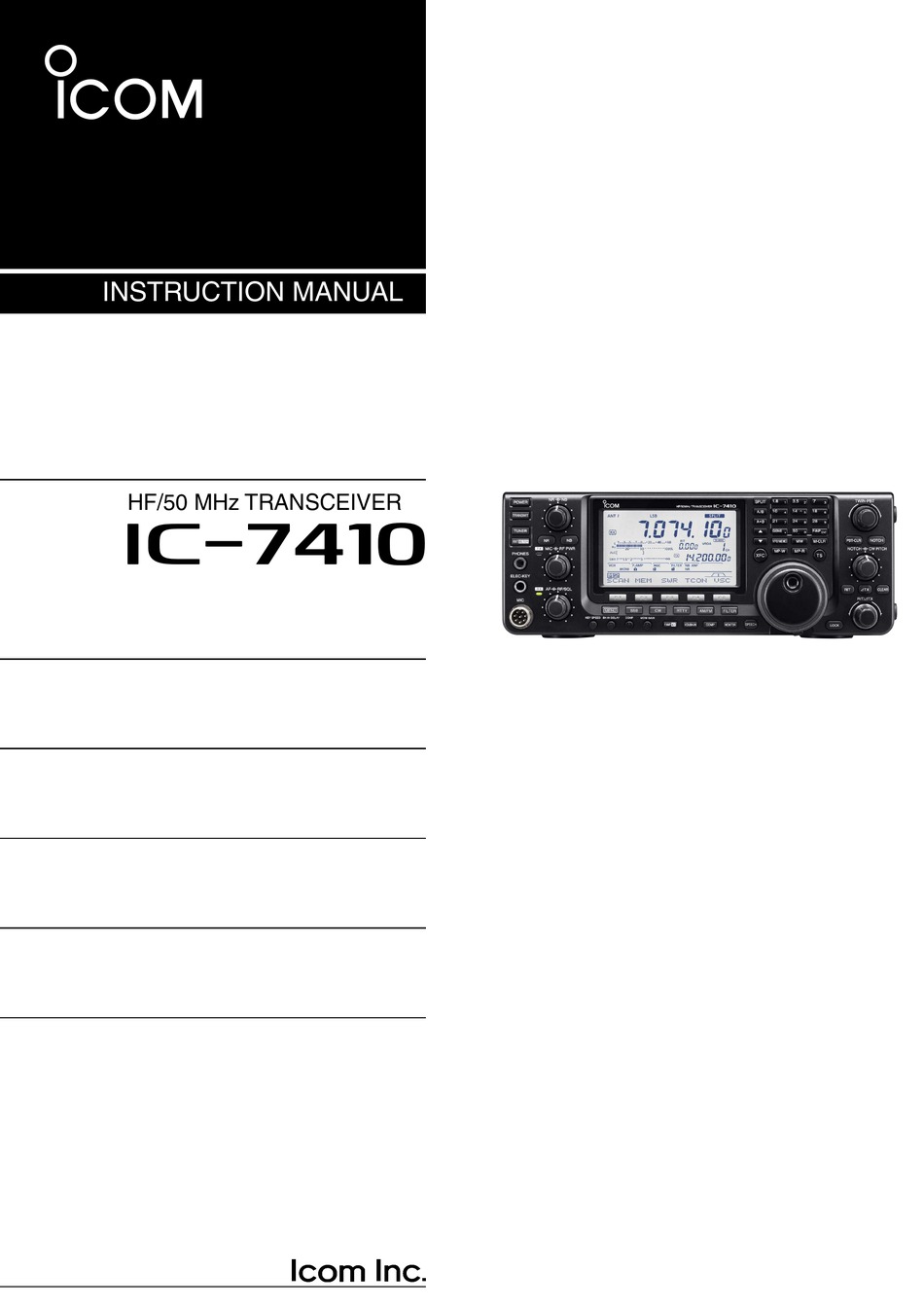 ICI7410 INSTRUCTION MANUAL Pdf Download ManualsLib