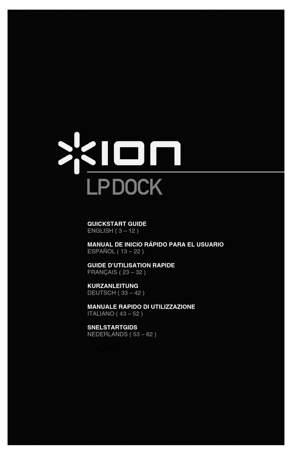 ION LP DOCK QUICK START MANUAL Pdf Download | ManualsLib