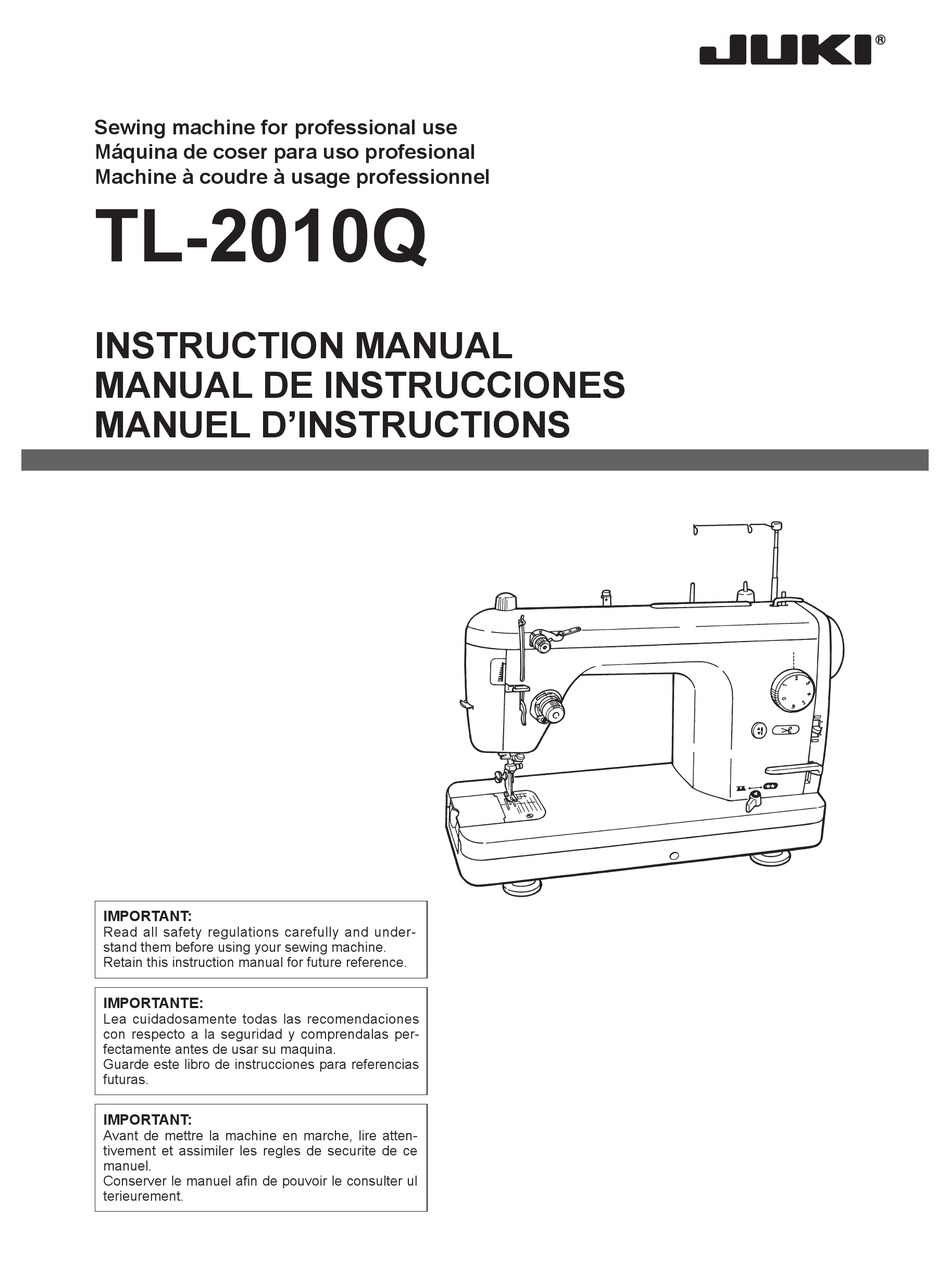 JUKI TL2010Q INSTRUCTION MANUAL Pdf Download ManualsLib