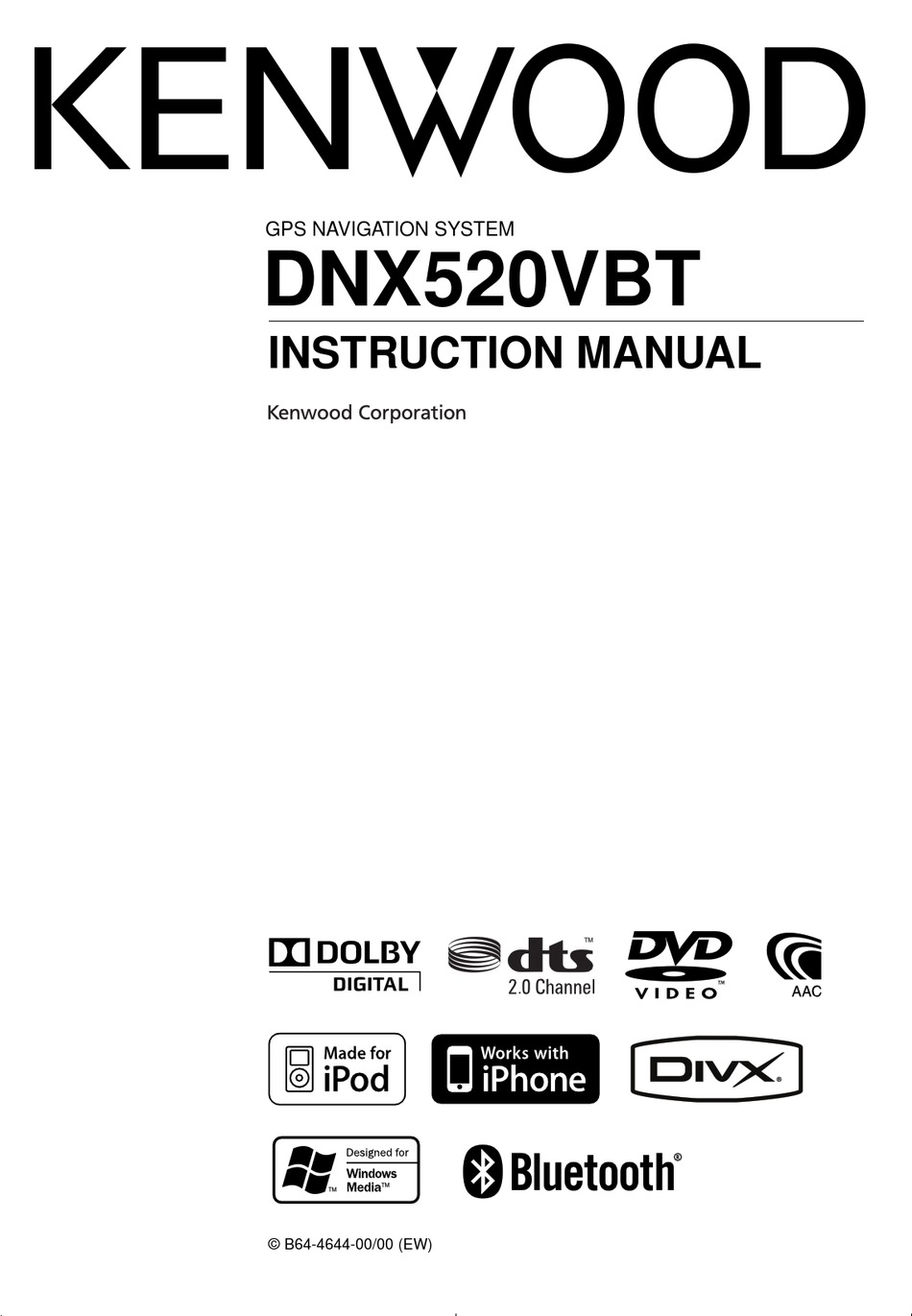 KENWOOD DNX520VBT INSTRUCTION MANUAL Pdf Download | ManualsLib