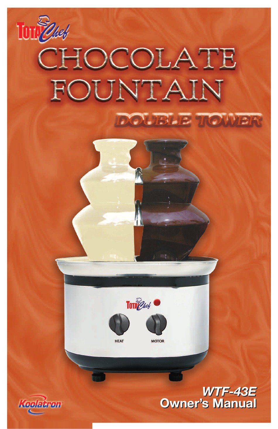 Total Chef WTF-43 Stainless-Steel Double-Tower Chocolate Fountain 