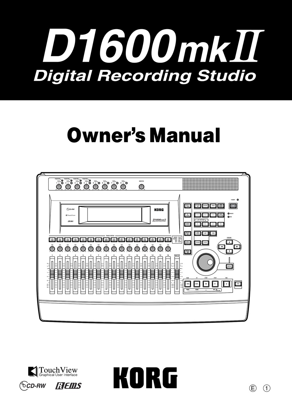 KORG D1600MKII OWNER'S MANUAL Pdf Download | ManualsLib
