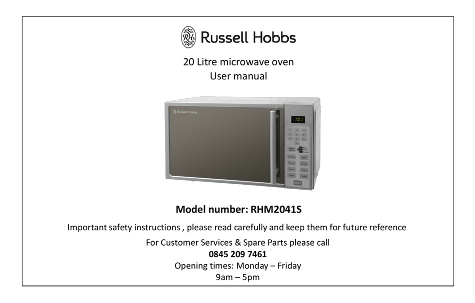 RUSSELL HOBBS RHM2041S USER MANUAL Pdf Download ManualsLib
