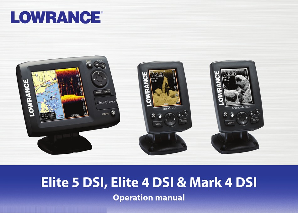 Lowrance Elite 5 Dsi Operation Manual Pdf Download Manualslib