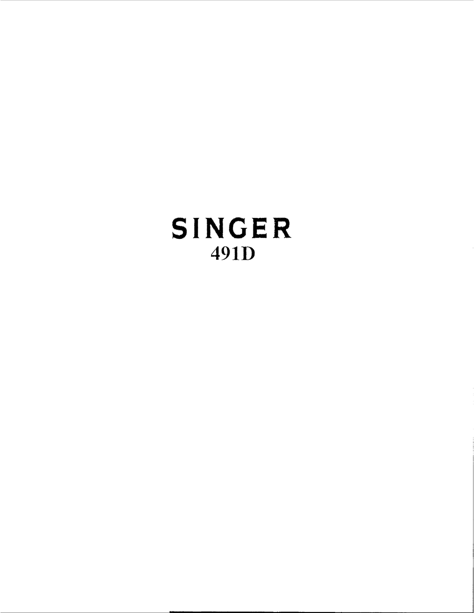 Singer 491d Service Manual Pdf Download Manualslib