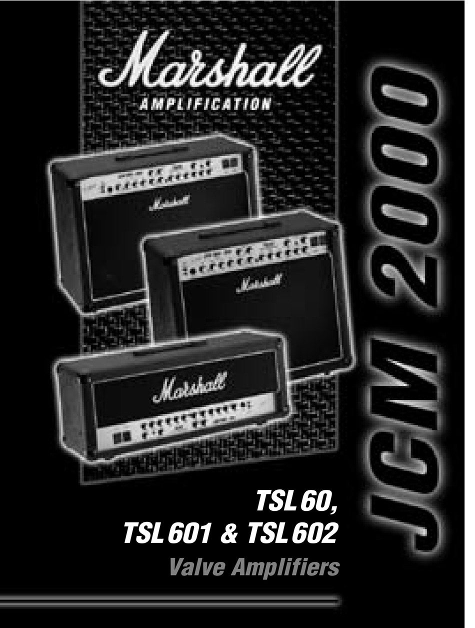 Marshall Amplification Jcm 2000 Tsl60 Manual Pdf Download Manualslib
