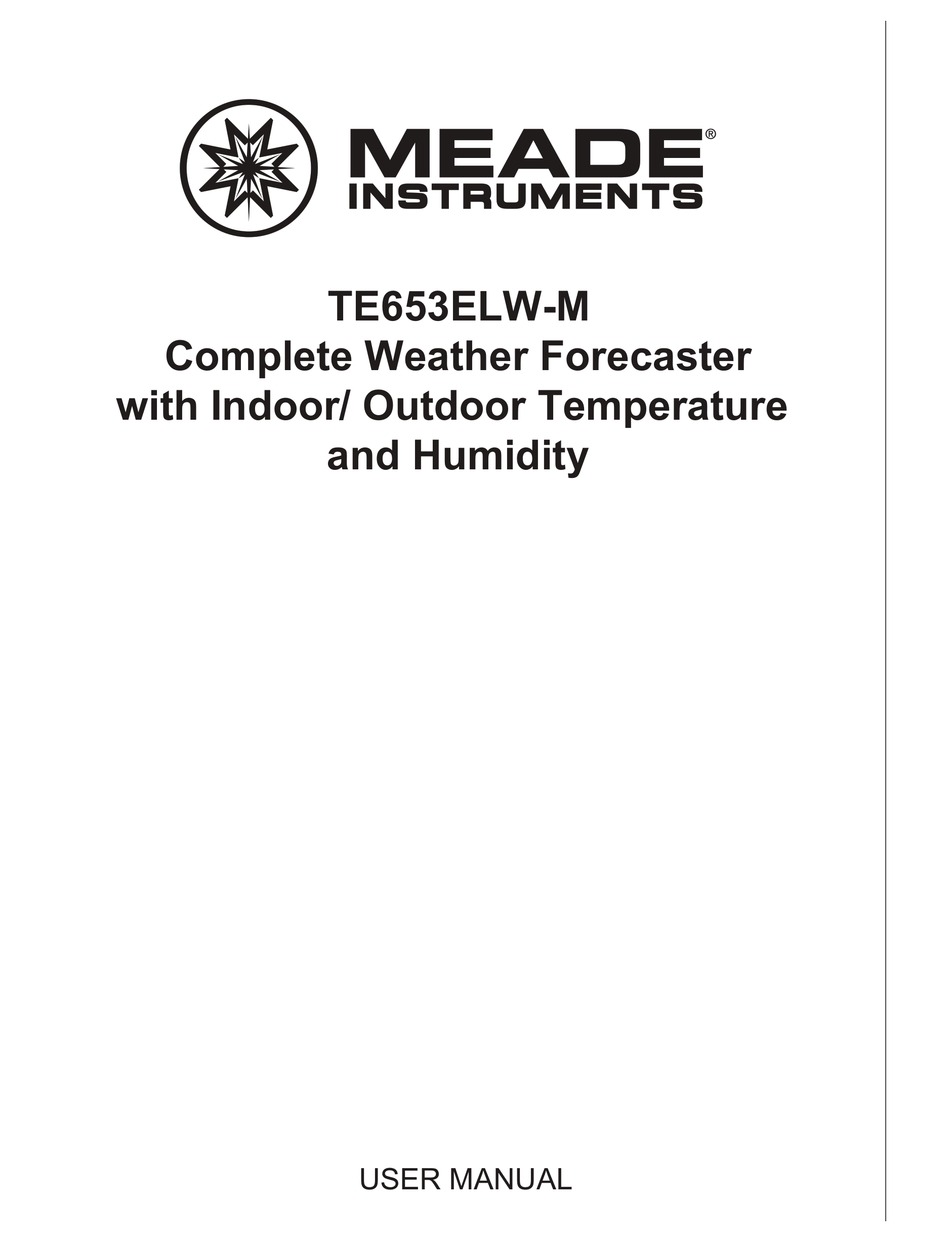 Meade Wireless Indoor Outdoor Temperature & Humidity Weather