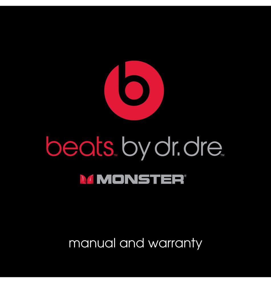 MONSTER BEATS BY DR.DRE MANUAL AND 