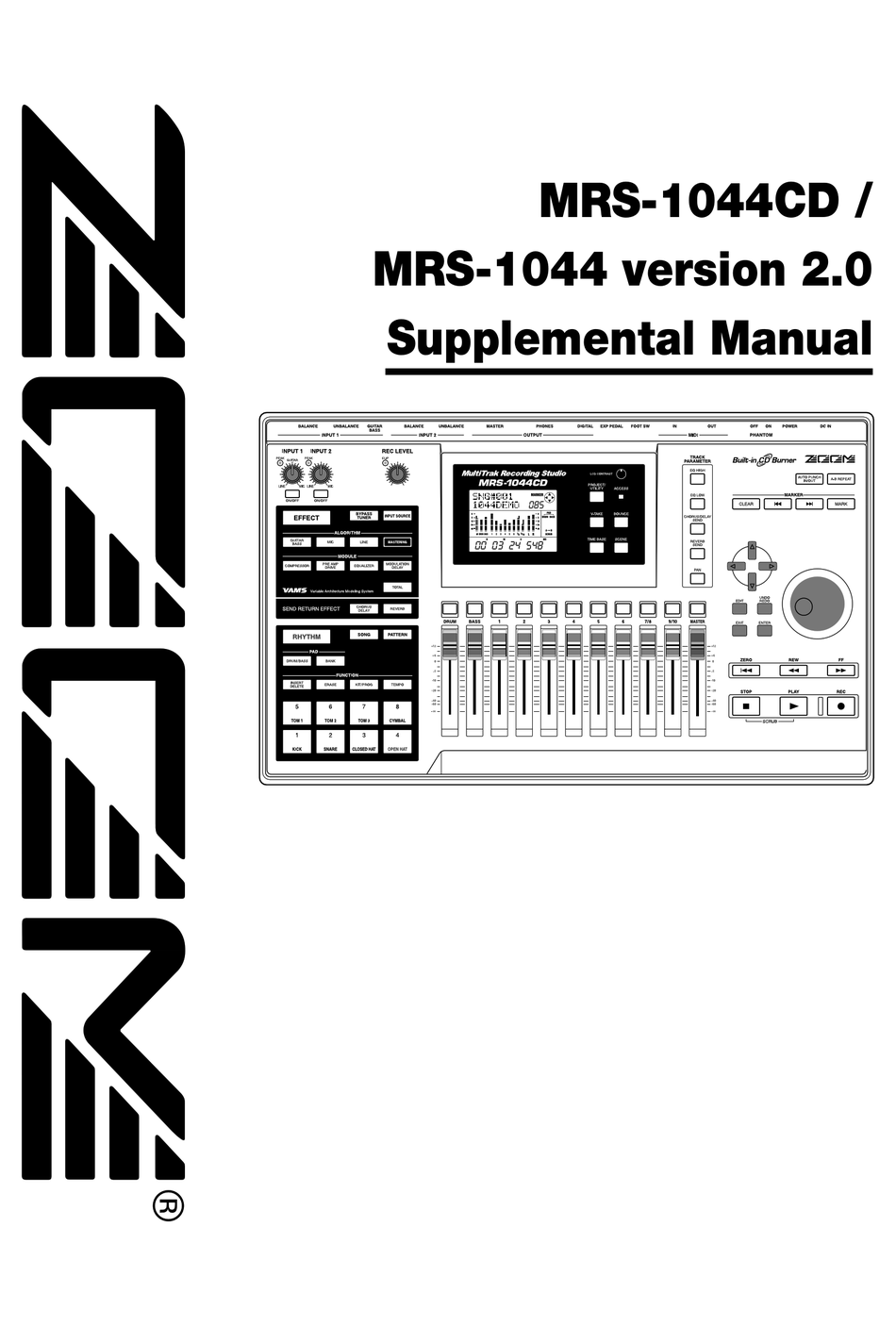 ZOOM MRS-1044CD SUPPLEMENTAL MANUAL Pdf Download | ManualsLib