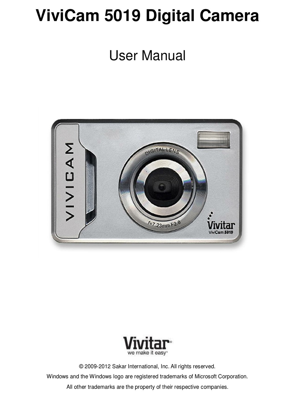 VIVITAR VIVICAM 5019 USER MANUAL Pdf Download | ManualsLib
